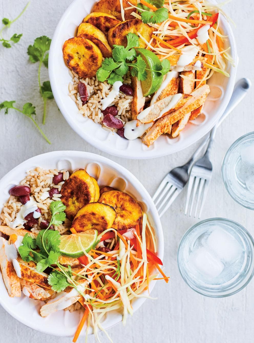 Bol de riz poulet et légumes